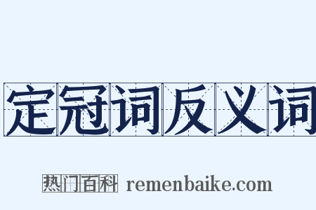 定冠词反义词是什么意思的图片